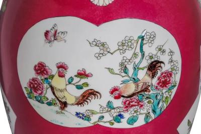 Magnificent Pair of Ormolu Mounted Pink Chinese Porcelain Vases