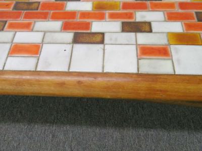 Magnificent Tile Top Coffee Table Mid Century Modern