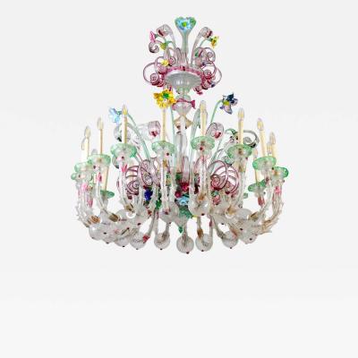 Magnificent Venetian Murano Glass Ca Rezzonico Chandelier 1880