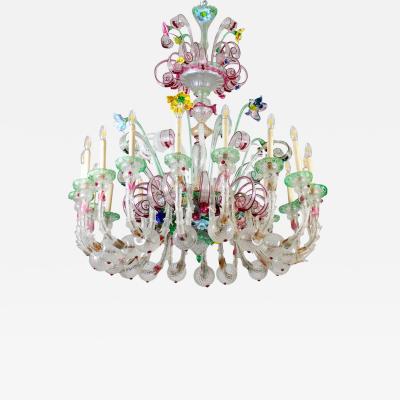 Magnificent Venetian Murano Glass Ca Rezzonico Chandelier 1880