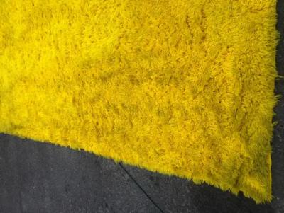 Magnificent XL Room Size Canary Yellow Shag Pile Rug Circa 60s