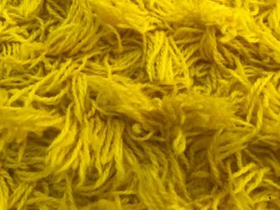 Magnificent XL Room Size Canary Yellow Shag Pile Rug Circa 60s