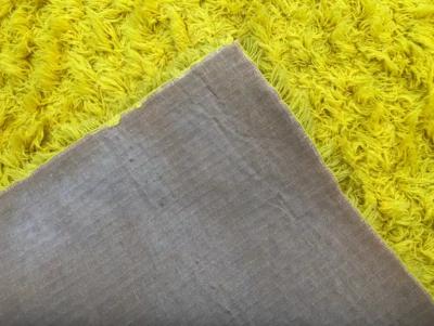 Magnificent XL Room Size Canary Yellow Shag Pile Rug Circa 60s