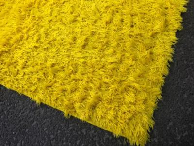 Magnificent XL Room Size Canary Yellow Shag Pile Rug Circa 60s