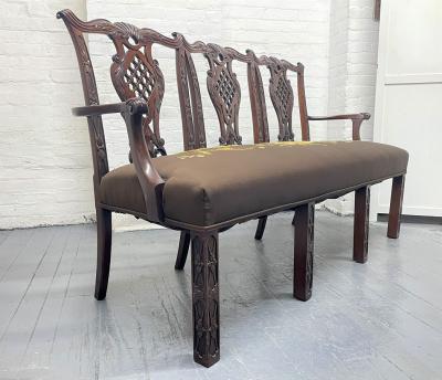 Mahogany 19th Century Georgian III Style Settee