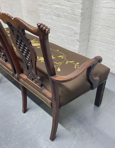 Mahogany 19th Century Georgian III Style Settee