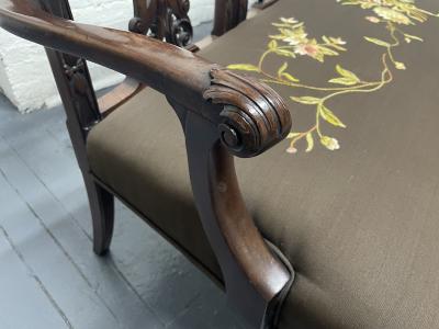 Mahogany 19th Century Georgian III Style Settee