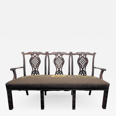 Mahogany 19th Century Georgian III Style Settee