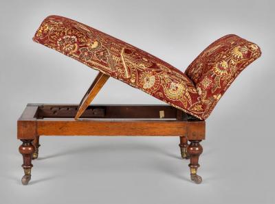 Mahogany Adjustable Gout Footstool