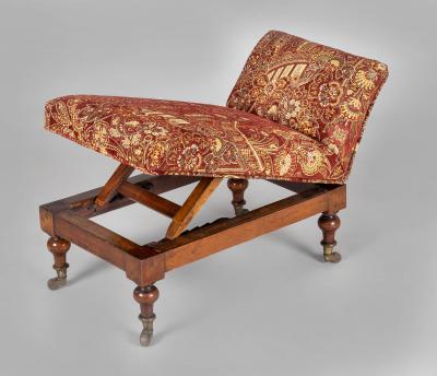 Mahogany Adjustable Gout Footstool