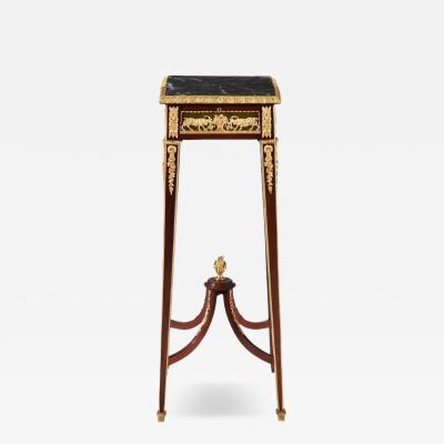 Mahogany And Gilt Bronze Pedestal Console In The Spirit Of Francois Linke 