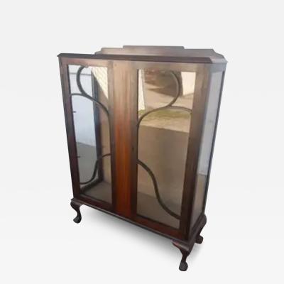 Mahogany Ball and Claw Curio Cabinet