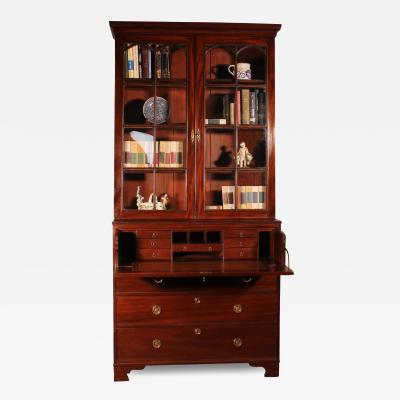 Mahogany Bookcase With Secretary Circa 1820