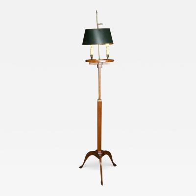 Mahogany Bouillotte Floor Lamp Stamped Jansen