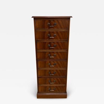 Mahogany British 1950s Filing Cabinet