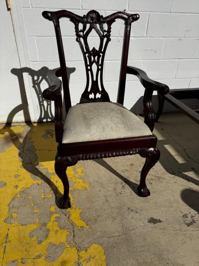 Mahogany Chippendale Style Ball and Claw Armchair