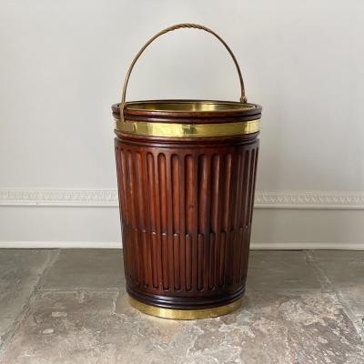 Mahogany Fluted Peat Bucket in George III Style
