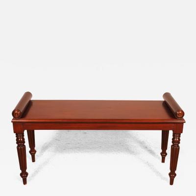 Mahogany Hall Bench From The First Part Of The 19th Century