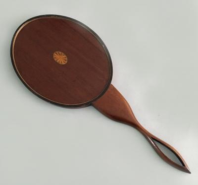 Mahogany Inlaid Hand Mirror