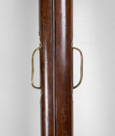 Mahogany Library Pole Ladder with Steel Rungs