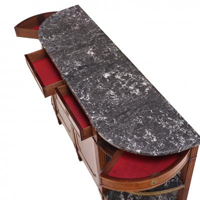 Mahogany Louis XVI Marble Top French Sideboard C 1880