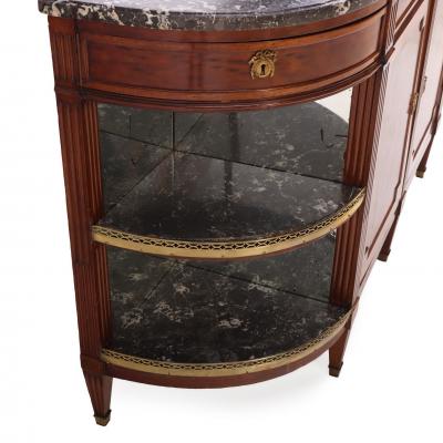 Mahogany Louis XVI Marble Top French Sideboard C 1880