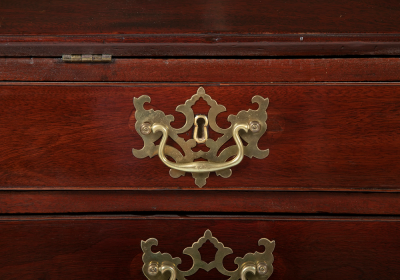Mahogany Pediment Top Two Part Secretary