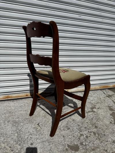 Mahogany Regency Style Needlepoint Side Chair