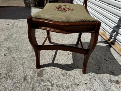 Mahogany Regency Style Needlepoint Side Chair