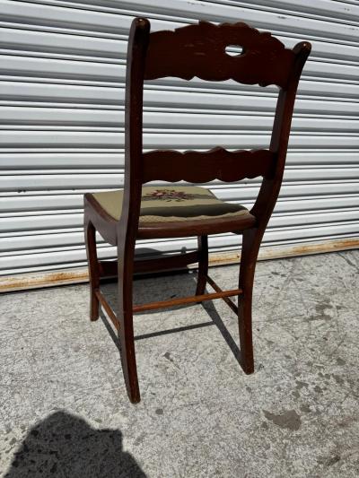 Mahogany Regency Style Needlepoint Side Chair