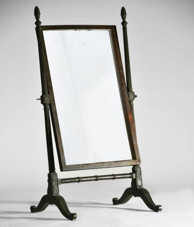 Mahogany Sheraton Cheval Mirror