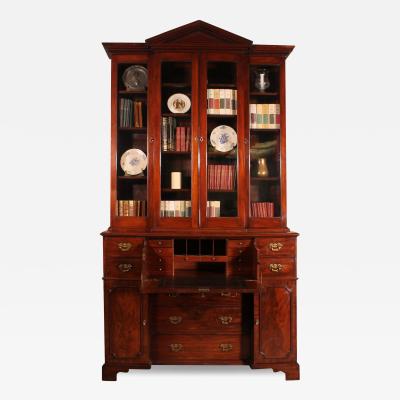 Mahogany Showcase Cabinet Or Library From The 18th Century