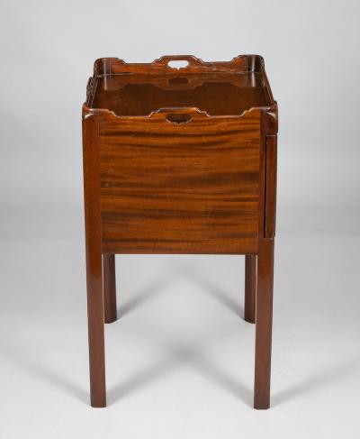 Mahogany Tray Top Book Spine Side Table