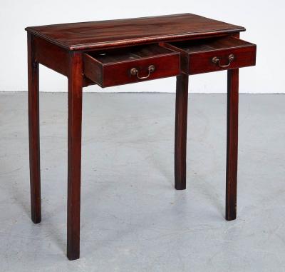 Mahogany Two Drawer Side Table