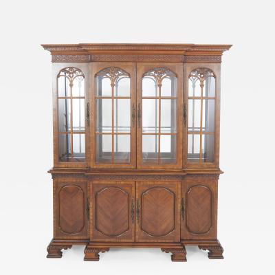 Mahogany Wood China Cabinet Hutch