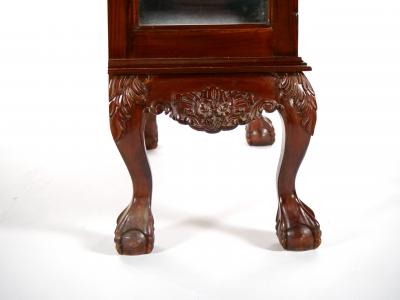Mahogany Wood Chippendale Style Display Cabinet