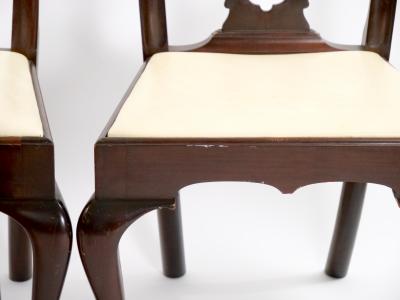 Mahogany Wood Framed 8 Chippendale Style Dining Chairs