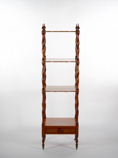 Mahogany Wood Regency Style Four Tiered Display Etagere