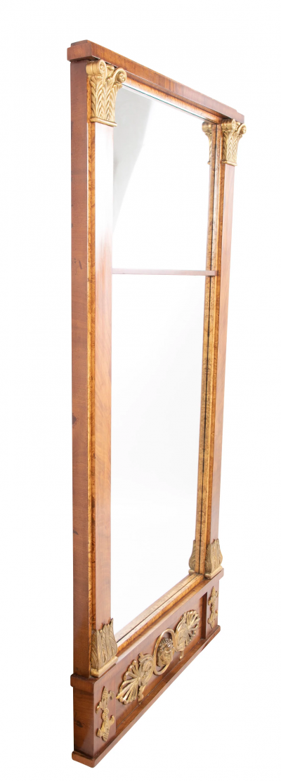 Mahogany and Birdseye Maple Pier Mirror