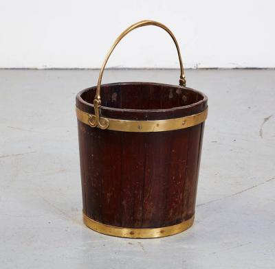 Mahogany and Brass Bucket