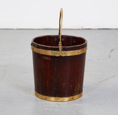 Mahogany and Brass Bucket