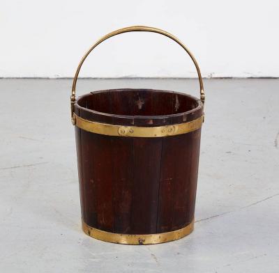 Mahogany and Brass Bucket