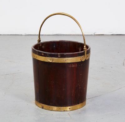 Mahogany and Brass Bucket