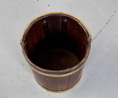 Mahogany and Brass Bucket