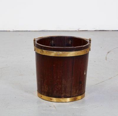 Mahogany and Brass Bucket