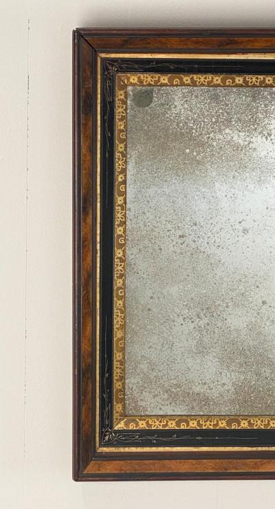 Mahogany and Gilt Wood Mirror England 19th Century
