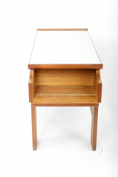 Mahogany and Laminate Modernist Desk Italy c 1950