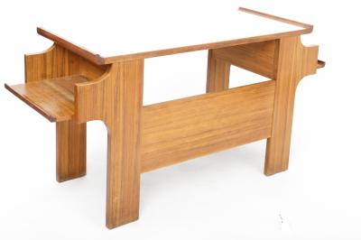 Mahogany and Laminate Modernist Desk Italy c 1950