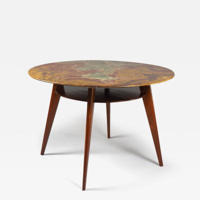 Mahogany and Onyx Center Table Italy c 1950