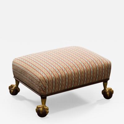 Mahogany and Parcel Gilt Footstool